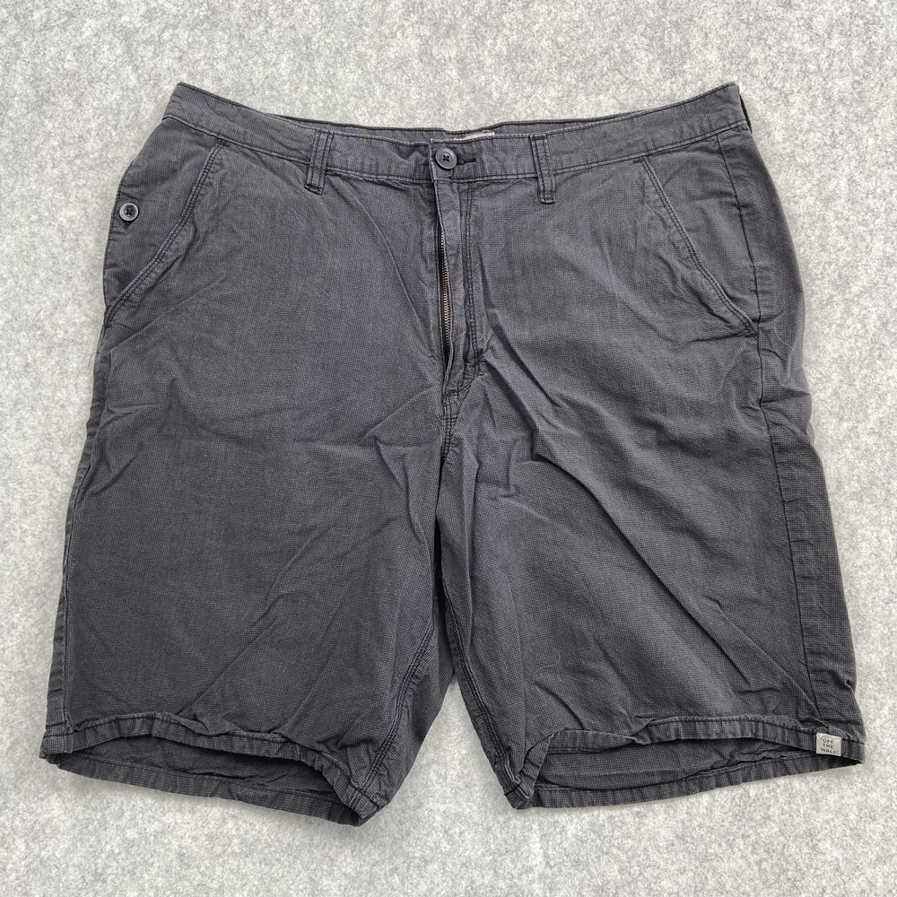 Vans Chino Shorts Mens 38 (36x9) Gray Check Cotton Canvas Casual Slash Pockets